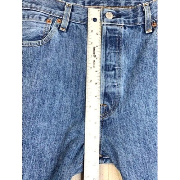 Levis 501XX Original Fit Button-Fly Jeans W34 L29 Blue Straight Leg Button Fly - Picture 6 of 12